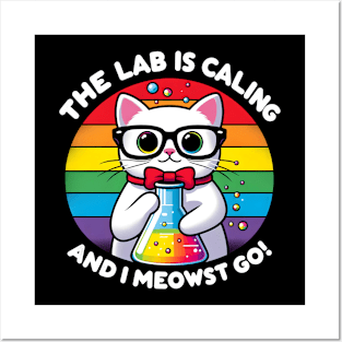 The Lab Is Calling and I Meowst Go Posters and Art